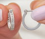 Heliophilia Silver Pendientes de Plata de Ley 925 con Circón